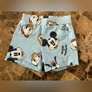 H&M X Disney Light Blue Mickey & Friends short unisex 18-24 months
